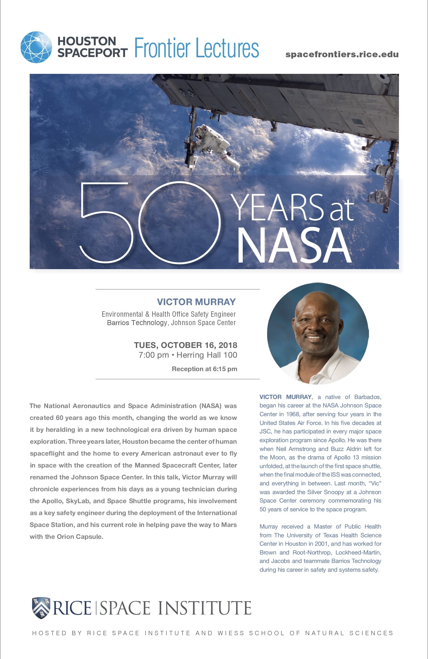 Poster of 50 Years at NASA by Victor Murray