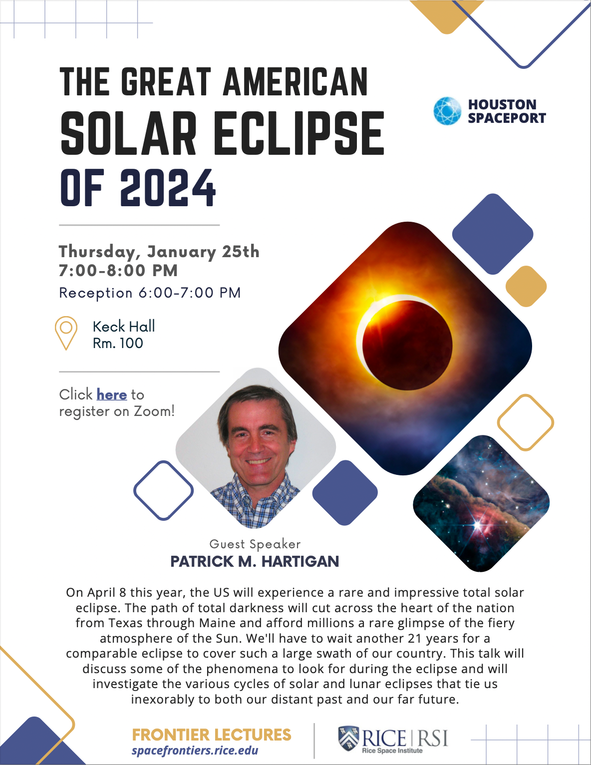 Patrick Hartigan Spaceport Lecture Flyer
