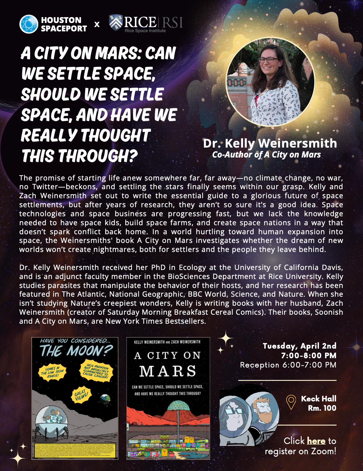 Kelly Weinersmith Spaceport Lecture Flyer