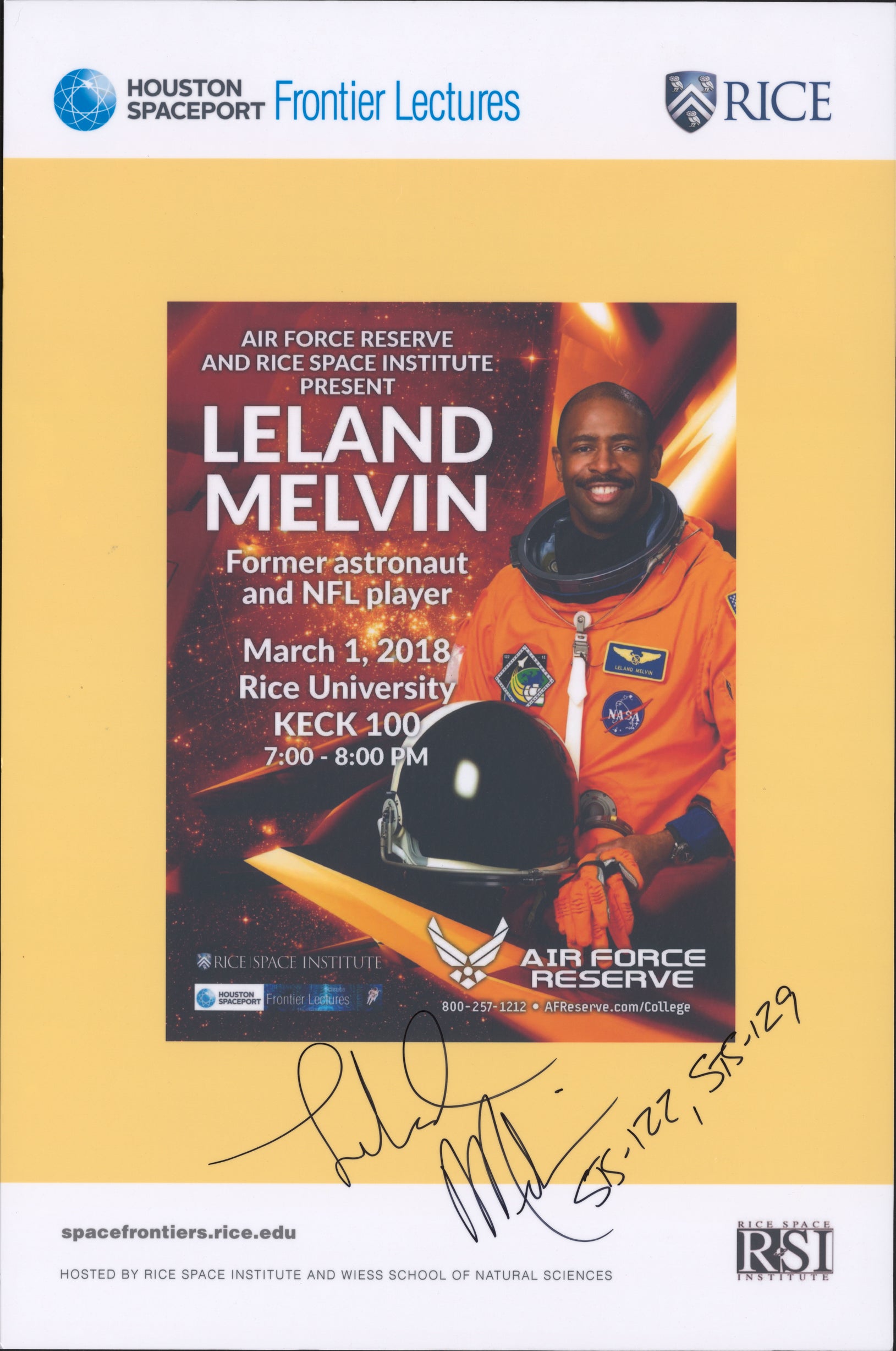Poster of "Living the Uncommon Life by Leland Melvin"